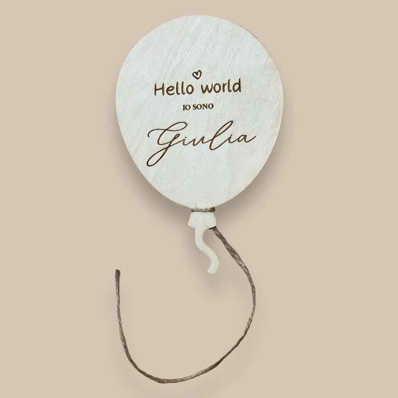 Targhetta "Hello World" Personalizzabile