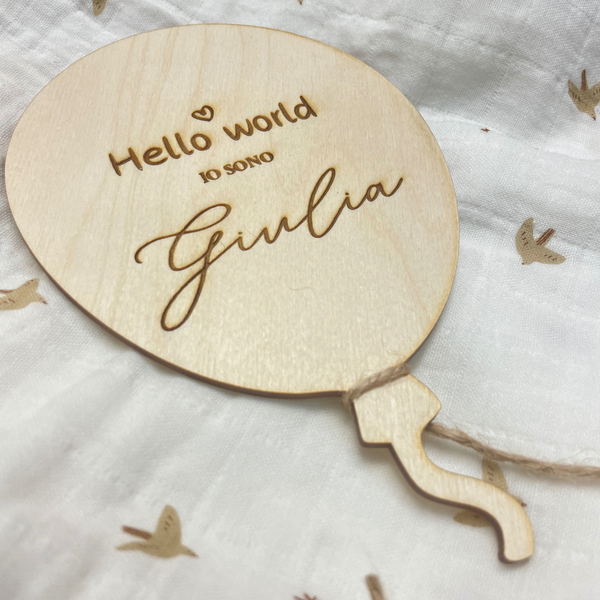 Targhetta "Hello World" Personalizzabile